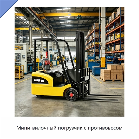 Мини-вилочный погрузчик с противовесом