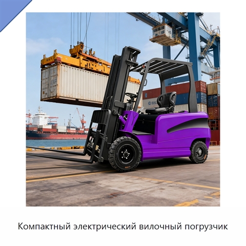 Компактный электрический вилочный погрузчик