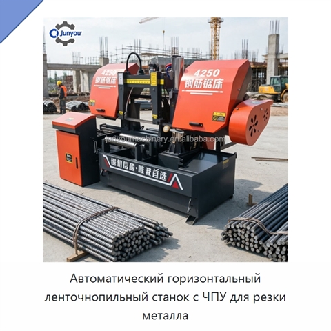 Автоматический горизонтальный ленточнопильный станок с ЧПУ для резки металла