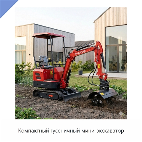 Компактный гусеничный мини-экскаватор