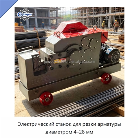 Электрический станок для резки арматуры диаметром 4–28 мм
