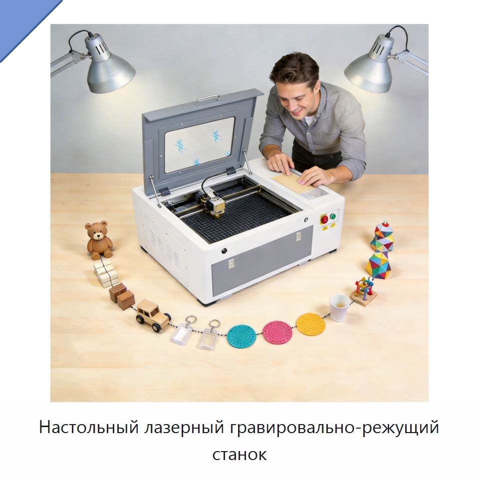 Настольный лазерный гравировально-режущий станок — Лазерные гравировальные станки