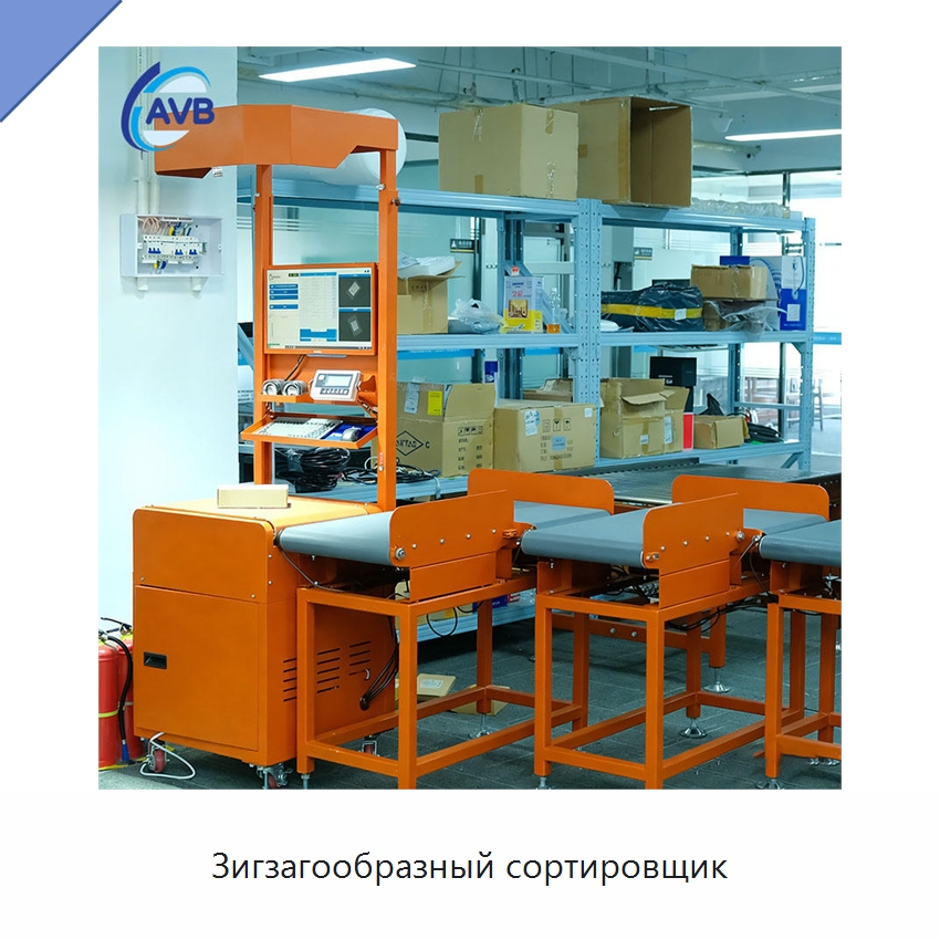 Зигзагообразный сортировщик — Сортировочный конвейер