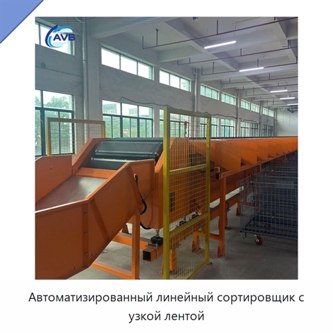 Автоматизированный линейный сортировщик с узкой лентой