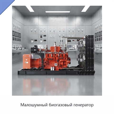 Малошумный биогазовый генератор
