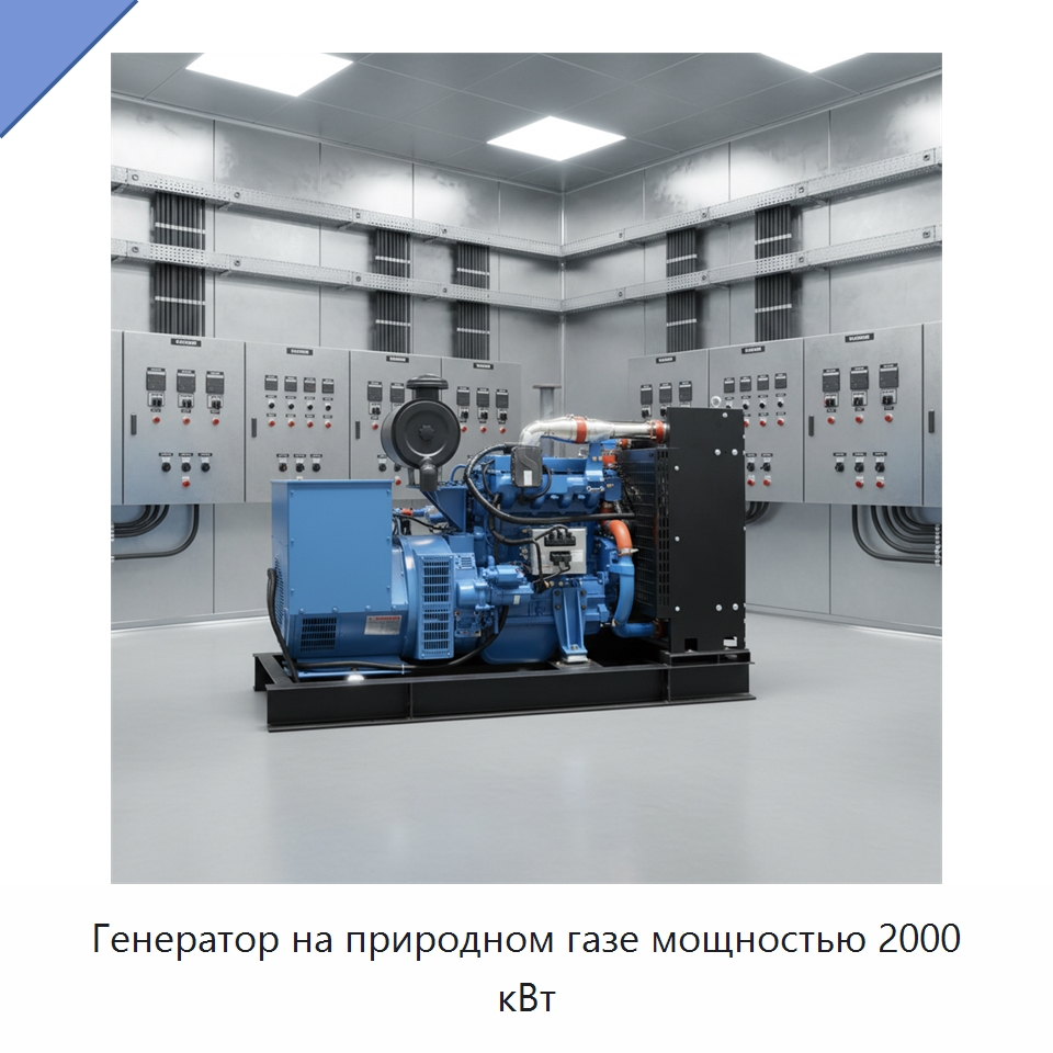 Генератор на природном газе мощностью 2000 кВт — Газотурбинные генераторы
