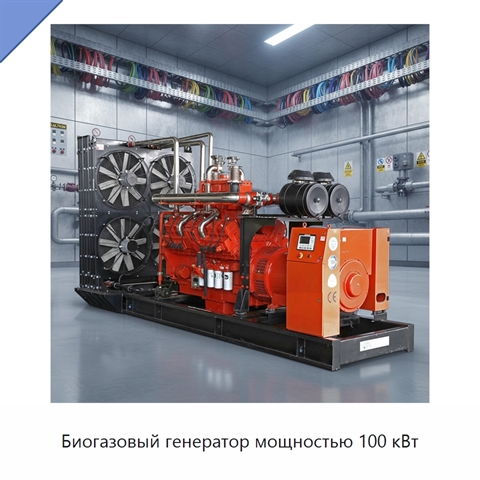 Биогазовый генератор мощностью 100 кВт