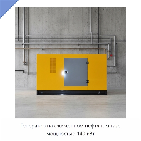 Генератор на сжиженном нефтяном газе мощностью 140 кВт