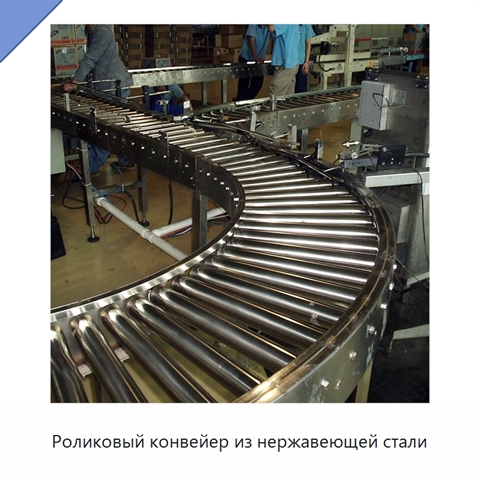 Роликовый конвейер из нержавеющей стали