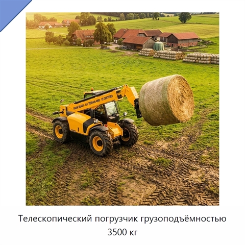 Телескопический погрузчик грузоподъёмностью 3500 кг