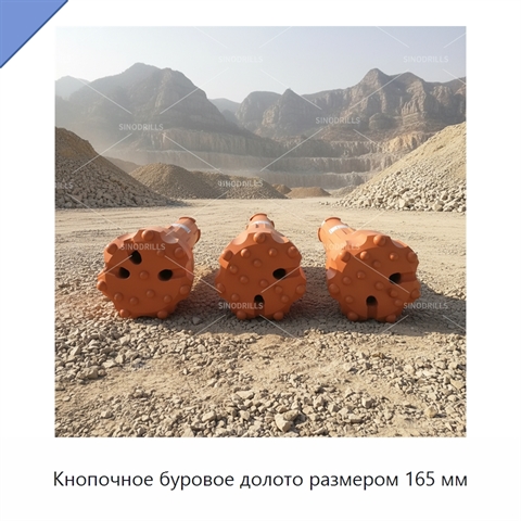 Кнопочное буровое долото размером 165 мм