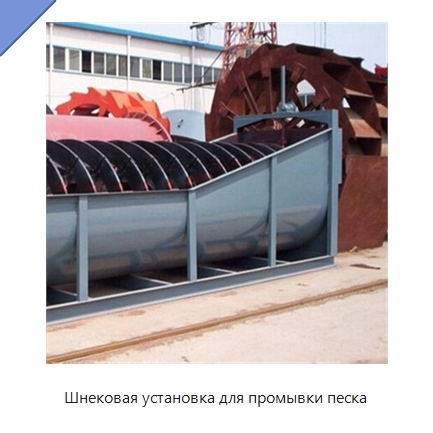 Шнековая установка для промывки песка