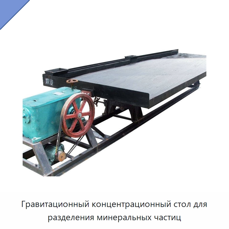 Гравитационный концентрационный стол для разделения минеральных частиц — Горнодобывающее оборудование