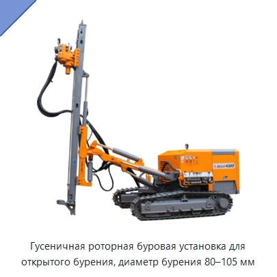 Гусеничная роторная буровая установка для открытого бурения, диаметр бурения 80–105 мм — Горнодобывающее оборудование