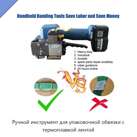 Ручной инструмент для упаковочной обвязки с термоплавкой лентой