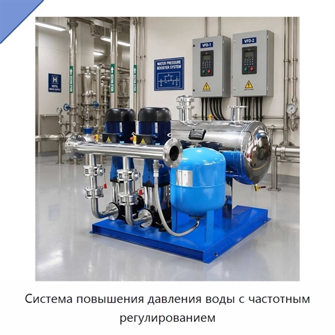 Система повышения давления воды с частотным регулированием