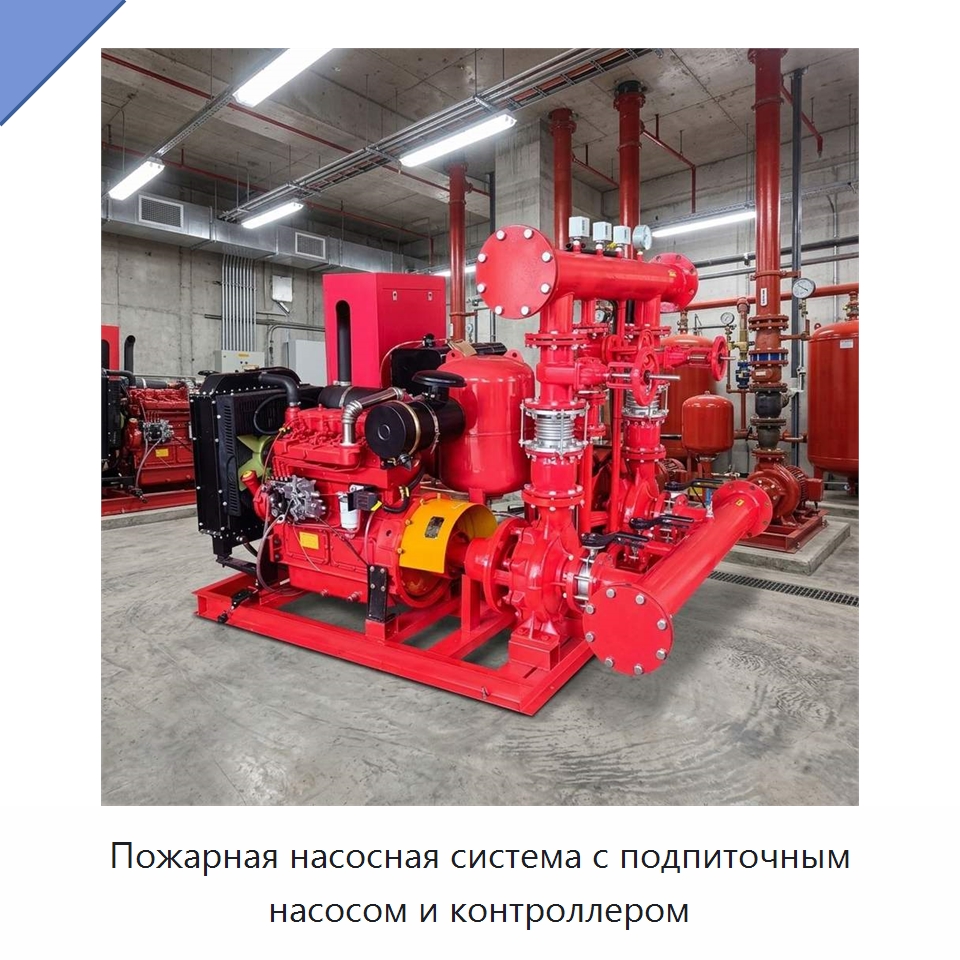 Пожарная насосная система с подпиточным насосом и контроллером — Насосы