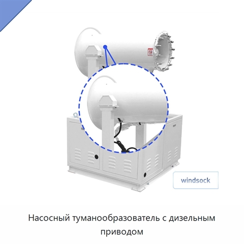 Насосный туманообразователь с дизельным приводом