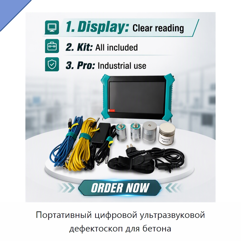 Портативный цифровой ультразвуковой дефектоскоп для бетона — Испытательное оборудование