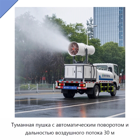 Туманная пушка с автоматическим поворотом и дальностью воздушного потока 30 м