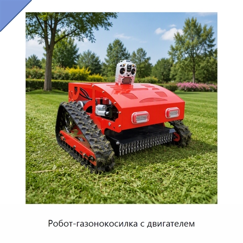 Робот-газонокосилка с двигателем