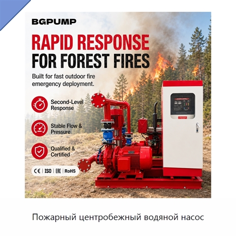 Пожарный центробежный водяной насос