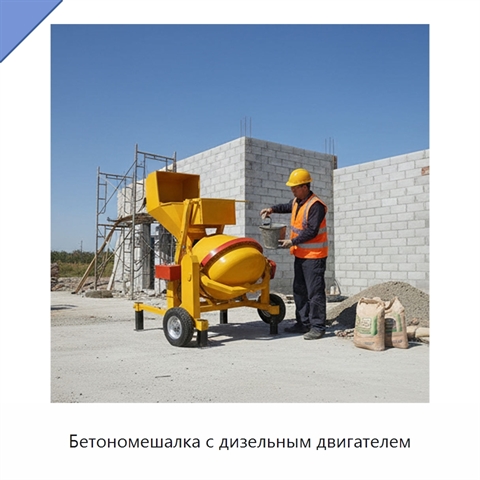 Бетономешалка с дизельным двигателем