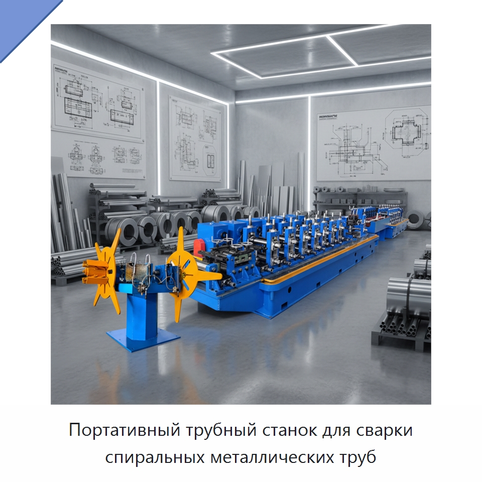 Портативный трубный станок для сварки спиральных металлических труб — Оборудование для производства труб