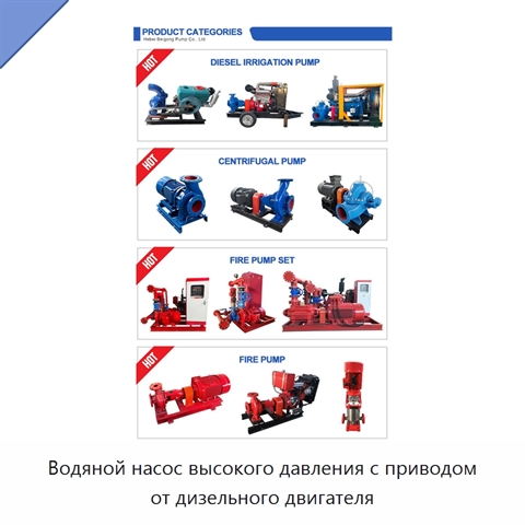 Водяной насос высокого давления с приводом от дизельного двигателя