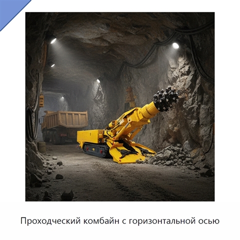 Проходческий комбайн с горизонтальной осью