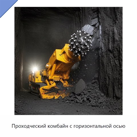 Проходческий комбайн с горизонтальной осью