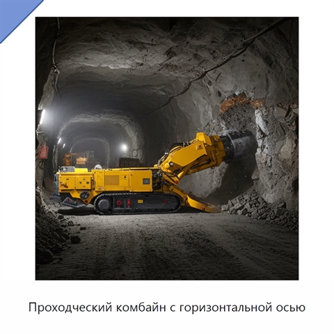 Проходческий комбайн с горизонтальной осью