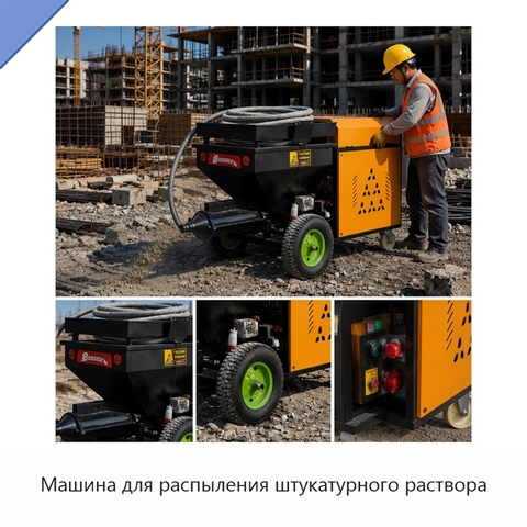 Машина для распыления штукатурного раствора