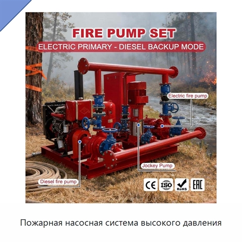 Пожарная насосная система высокого давления