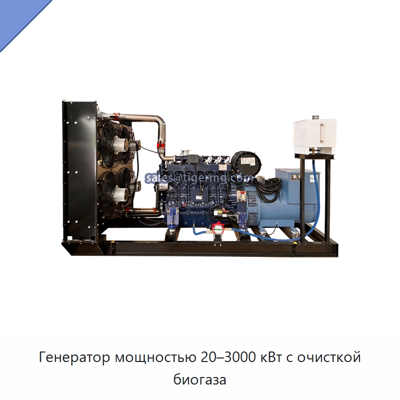 Генератор мощностью 20–3000 кВт с очисткой биогаза — Газотурбинные генераторы
