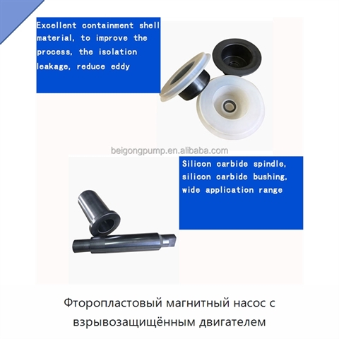 Фторопластовый магнитный насос с взрывозащищённым двигателем