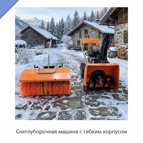 Снегоуборочная машина с гибким корпусом