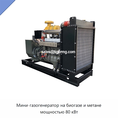 Мини-газогенератор на биогазе и метане мощностью 80 кВт