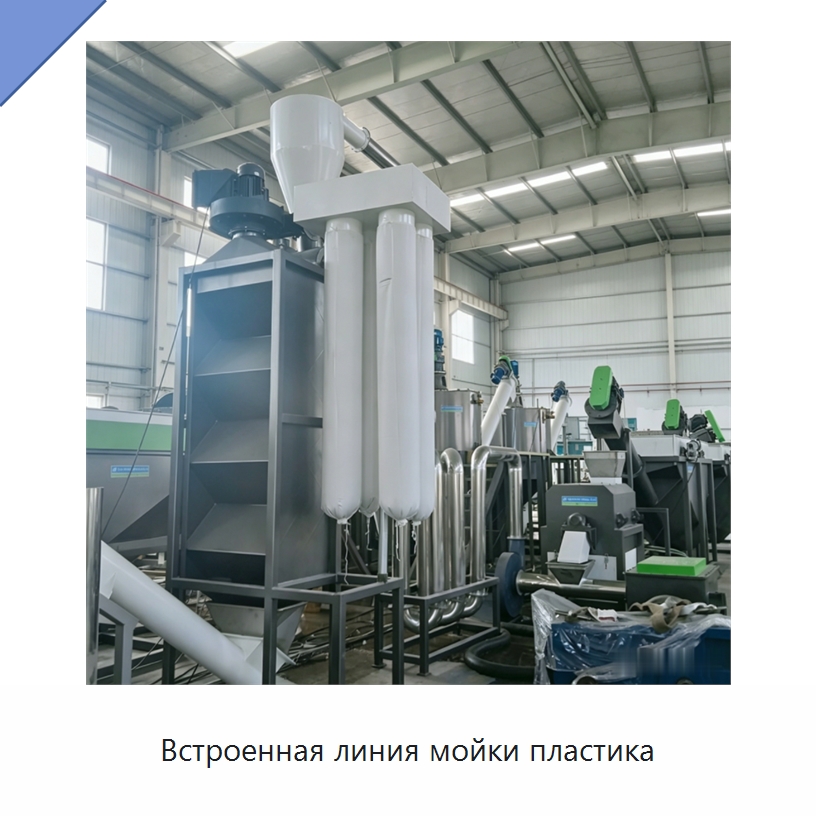 Встроенная линия мойки пластика — Оборудование для переработки пластиковых отходов