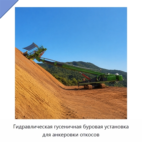 Гидравлическая гусеничная буровая установка для анкеровки откосов