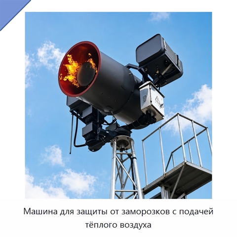 Машина для защиты от заморозков с подачей тёплого воздуха