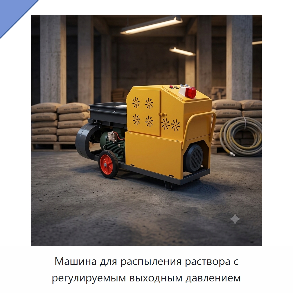 Машина для распыления раствора с регулируемым выходным давлением — Штукатурные станции