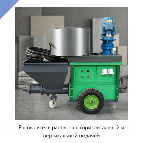 Распылитель раствора с горизонтальной и вертикальной подачей