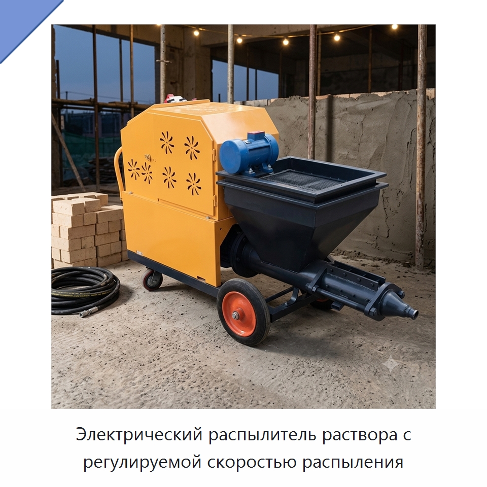 Электрический распылитель раствора с регулируемой скоростью распыления — Штукатурные станции