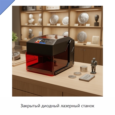 Закрытый диодный лазерный станок