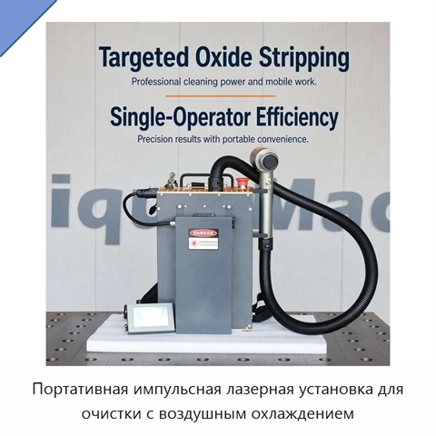 Портативная импульсная лазерная установка для очистки с воздушным охлаждением
