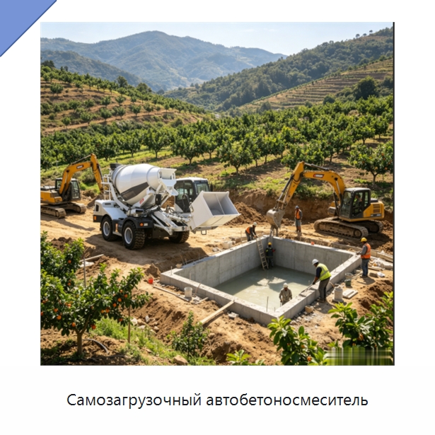 Самозагрузочный автобетоносмеситель