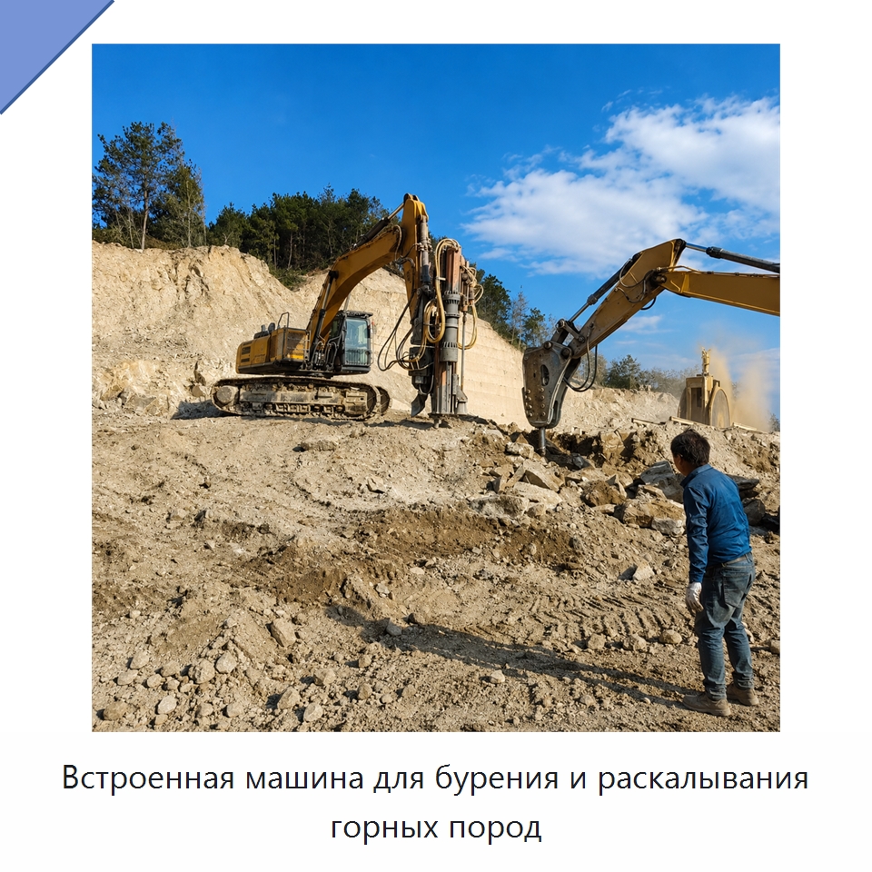 Встроенная машина для бурения и раскалывания горных пород — Горнодобывающее оборудование