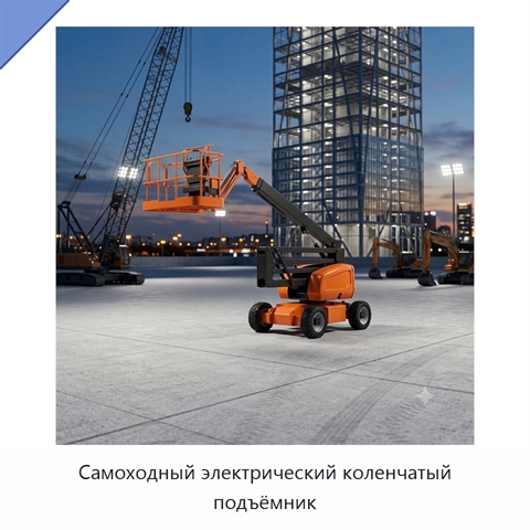 Самоходный электрический коленчатый подъёмник
