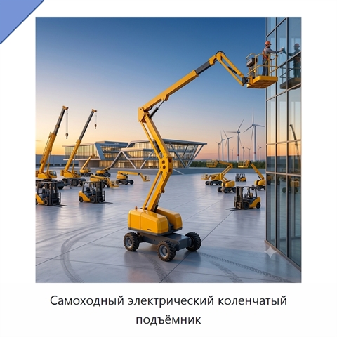 Самоходный электрический коленчатый подъёмник
